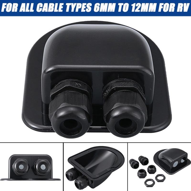 Dubbele Kabelinvoerklemdoos Zonnepaneel Dak Kabelinvoerklemdoos Kabel Camper Gat Camper Jacht Auto Accessoires