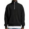 Men S Loose Zipper Stand Collar Long Sleeve Pullover Casual Sports Sweatshirt