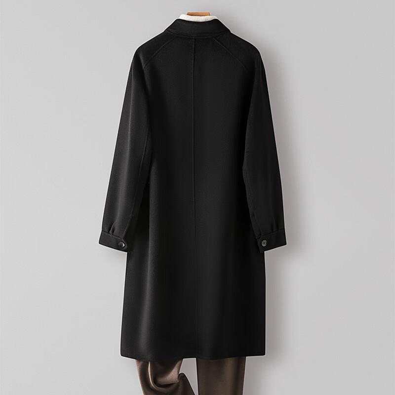 Fanzhen Men's 100% Wool Mid-Length Overcoat
