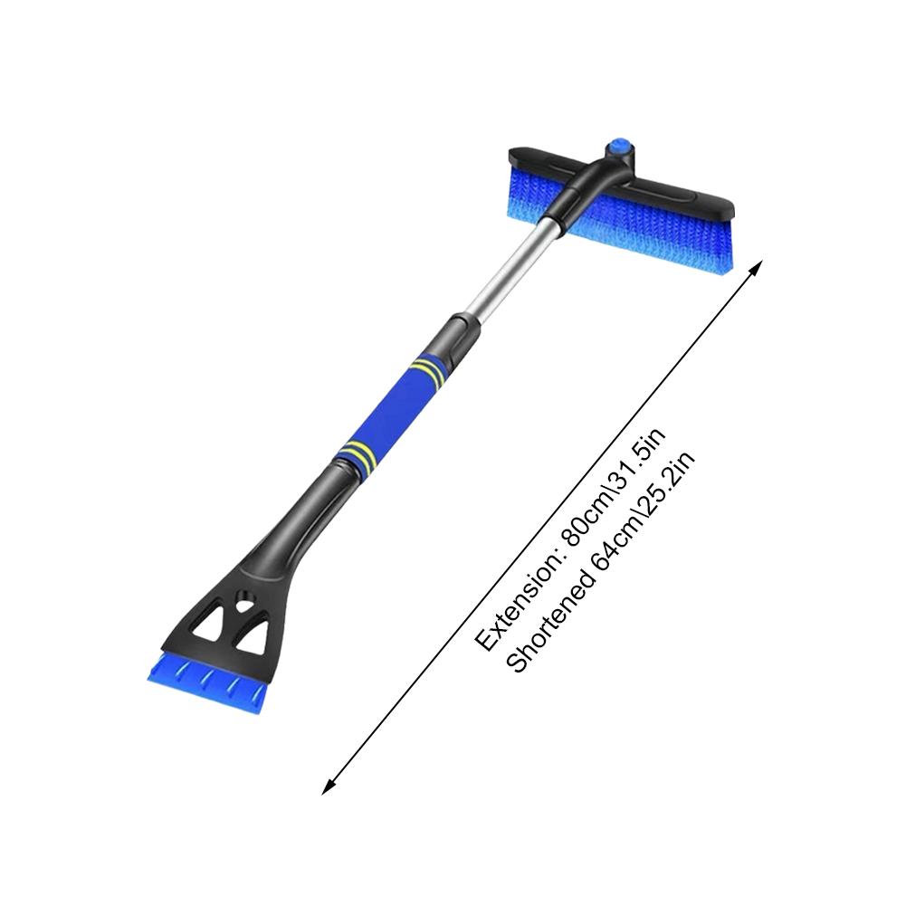 3 In 1 Retractable Car Snow Shovel Ice Scraper Durable ABS Non-Electric Perfect For Winter Defrosting Snow Removal Cars Scraping