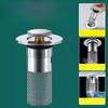 Stainless Steel Mesh Pop Up Sink Drain Assembly For Bathroom Basin Press Type Universal Basin Waste Plug With Filter