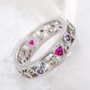 Geometryczna kolorowa cyrkonia obrączki ślubne dla kobiet unikalna konstrukcja damski pierścionek w stylu vintage Party biżuteria Drop Ship
