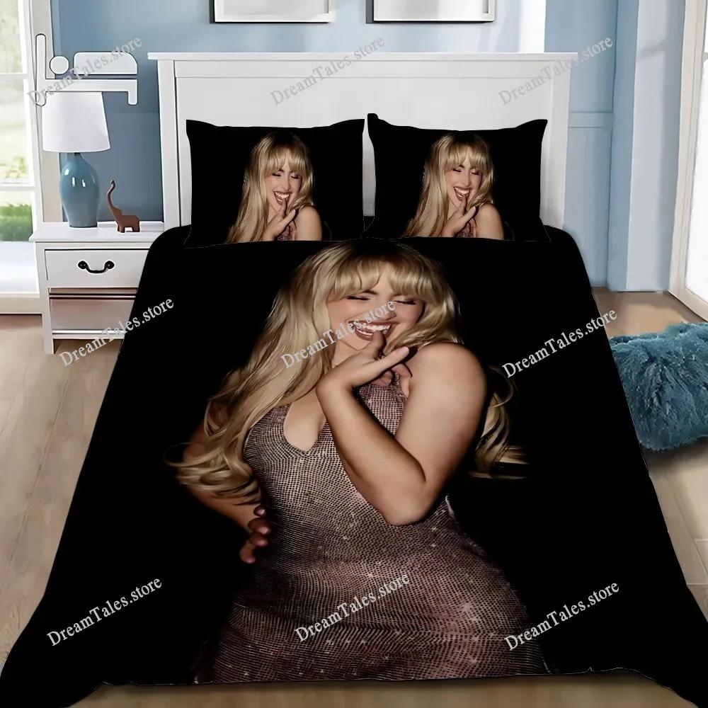 Bedding Set Sabrina CarpenterS Duvet Cover Pillowcase Adult Boy Girl Bedroom Decoration Children Gift Single Double Large Size