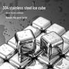 304 Food Grade Stainless Steel Square Ice Cubes for Quick Freeze, Wine, Water, Whiskey, Household Use