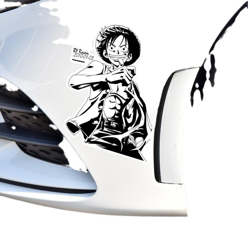 One Piece Anime Stickers: Luffy, Pirate Ship, Sanji Car Scratch Covers