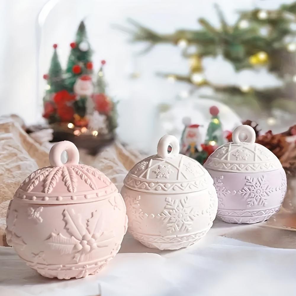 Snowflake Resin Jar Silicone Molds Berry Clay Mould for DIY Candle Cup Storage Box Christmas Decor Holiday Crafts Ornaments Mold