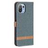 Phone case cover for Xiaomi Mi 11 Lite Green Jeans Folio Flip Leather Cover