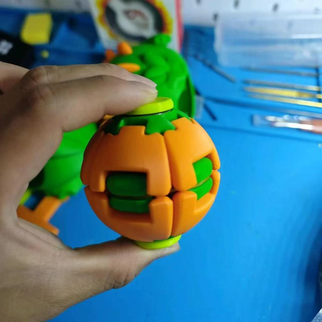 Press To Spin Fidget Spinning Ball Toy, 3D Puzzle Stress Relief Ball, Portable Anti-Anxiety Sensory Fidget Toy Small Gifts