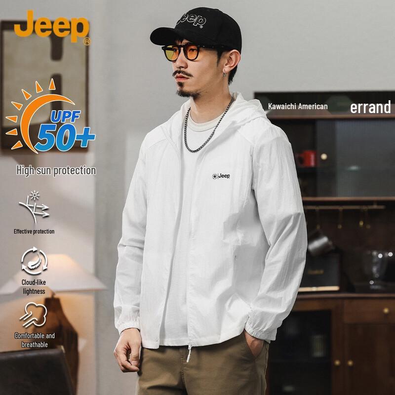 

JEEP Men s Summer Outdoor Hooded Sun Protection Jacket
