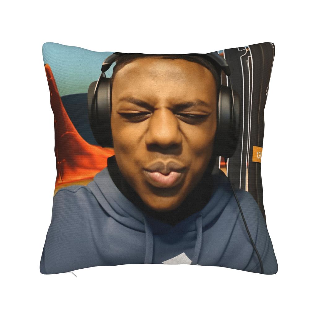 Ishowspeed Face Meme Pillow Case Retro Trendy Pillow Cover Soft Pillowcases For Chair Sofa Home Decor