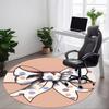 1pc Polka Dot Bow Office Round Rug, Non-slip, Soft and Durable Office Rug for Interior Decoration, Perfect for Office, Beautiful Decoration Yy26031204