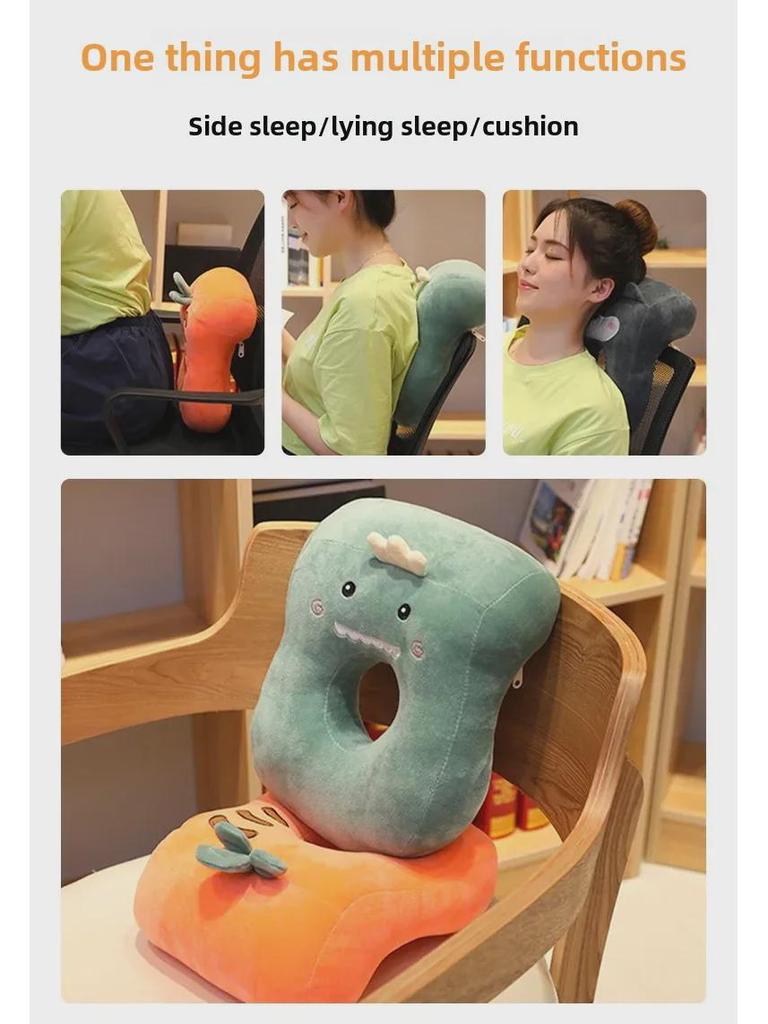 Breathable Plush Nap Pillow Doll - Cute Expression Puppet Gift