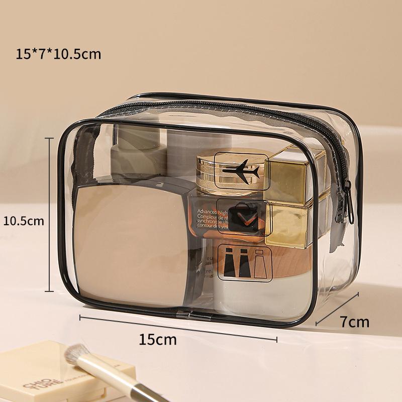 Clear Toiletry Bag Durable PVC Travel Makeup Cosmetic Organizer With Zipper Closure Travel Accessorie