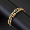 2Pcs Men Bracelet Set Natural Coconut Husk Beads Braclet Grade A Emperor Stone Strand Braslet Meditation Yoga Hand Accessories