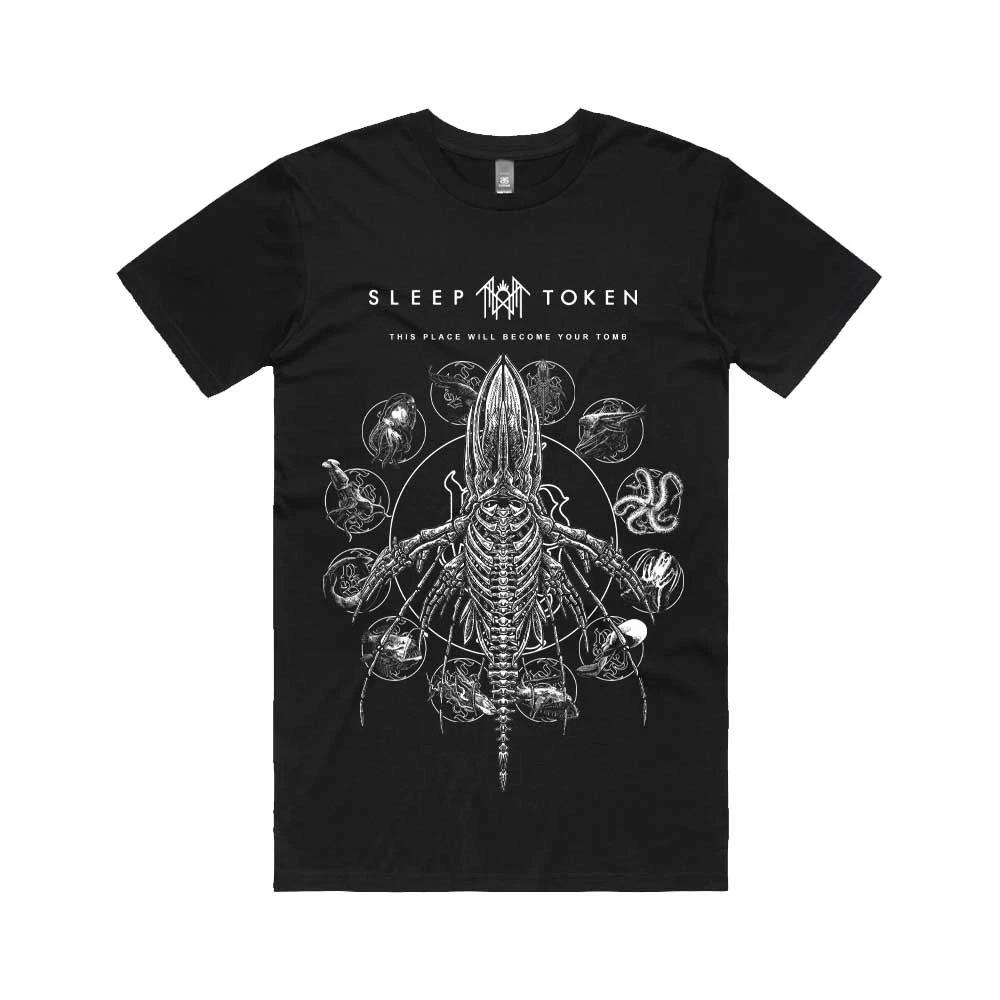 Sleep Token Tomb Whale Black Unisex T-Shirt New & Official Music Merchandise M