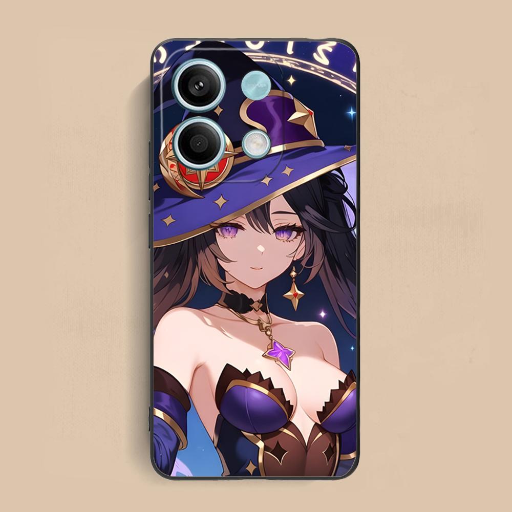Game GI Mona Matte TPU Mobile Phone Case for Xiaomi Redmi Note 14 13 12 11 S Pro Plus 4G 5G Colorful Printing Cover