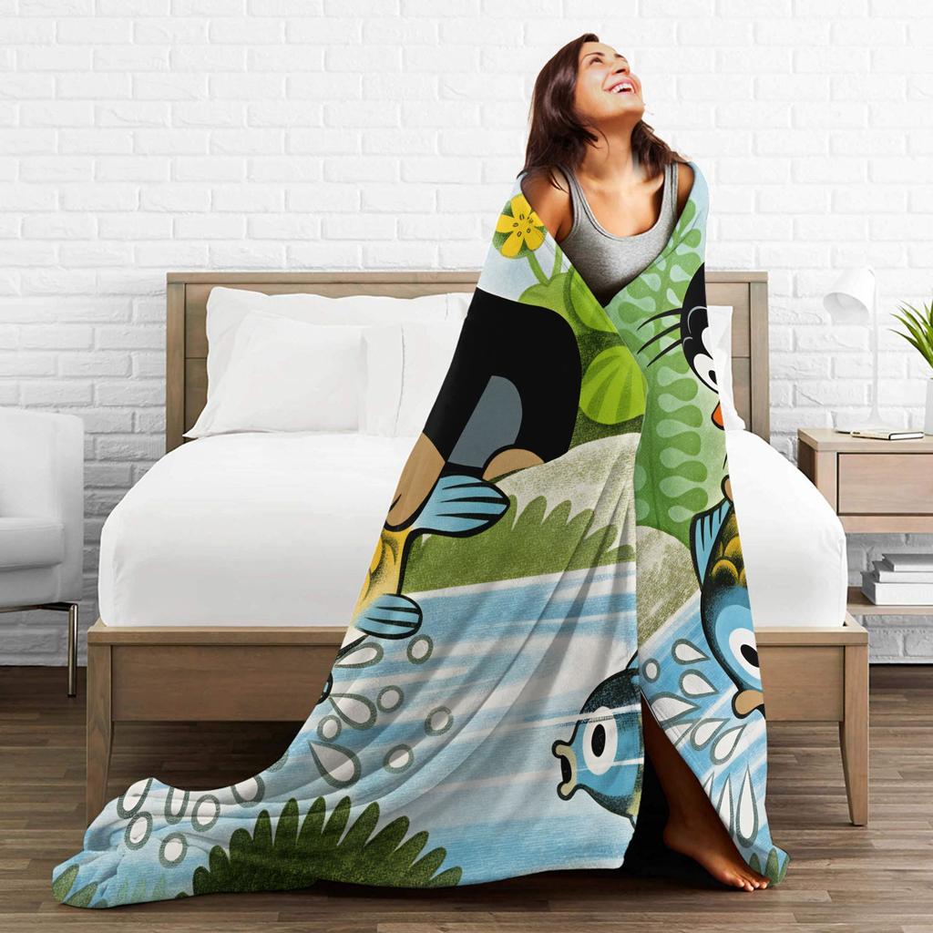 Czech Cartoon Krtek Mole Blanket Soft Cozy  Bedding Throws Spring Girl Couch Bed Travel Car Bedspread