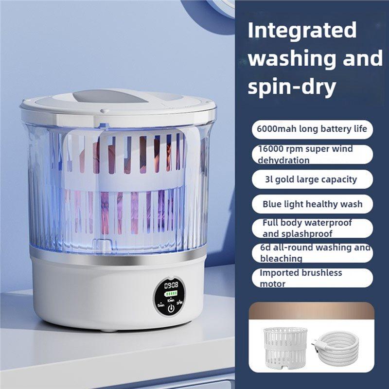ABBP-3L Mini Washing Machine Portable Home Clothes Socks Underwear Cleaning Travel Washing Machine