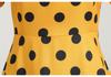 2022 Retro Polka Dot Doll Collar Short Sleeve Party Dress
