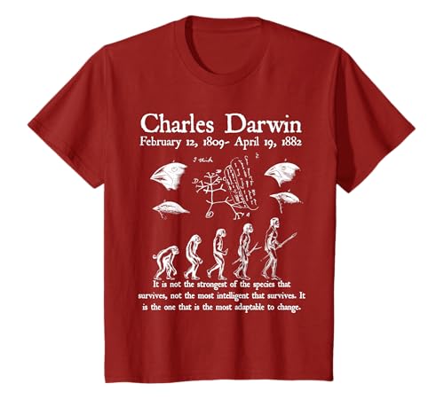 Nerdy Vintage Darwin Evolutionary Biology Science Teacher T-Shirt