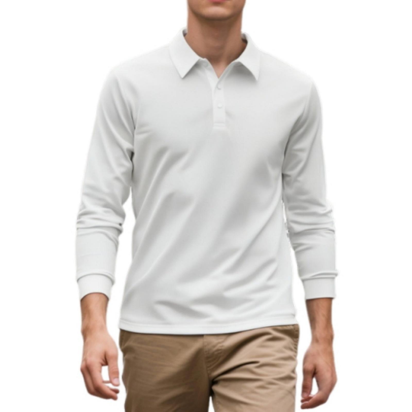 

Men s Slim Fit Casual Long Sleeve T-shirts, Daily Versatile Tops XL білий