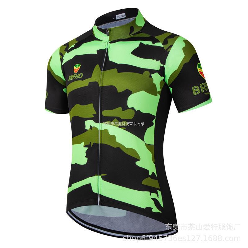 Cycling suit men's mountain bike white short-sleeved top competitive cycling clothing