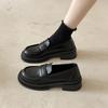 Thick-soled Small Leather Shoes Women's Genuine Leather Spring New One-pedal Soft-soled Mary Jane Single Shoes