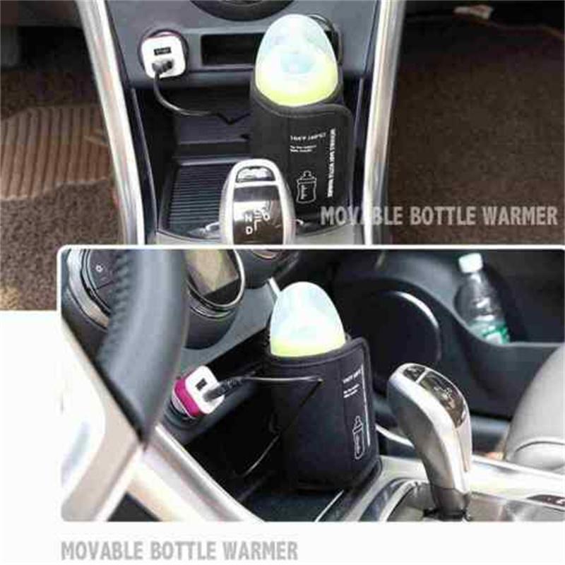 USB Milk Water Warmer Reisevogn Isolert Bag Baby Bærbar Sykepleie Flaske Varmere
