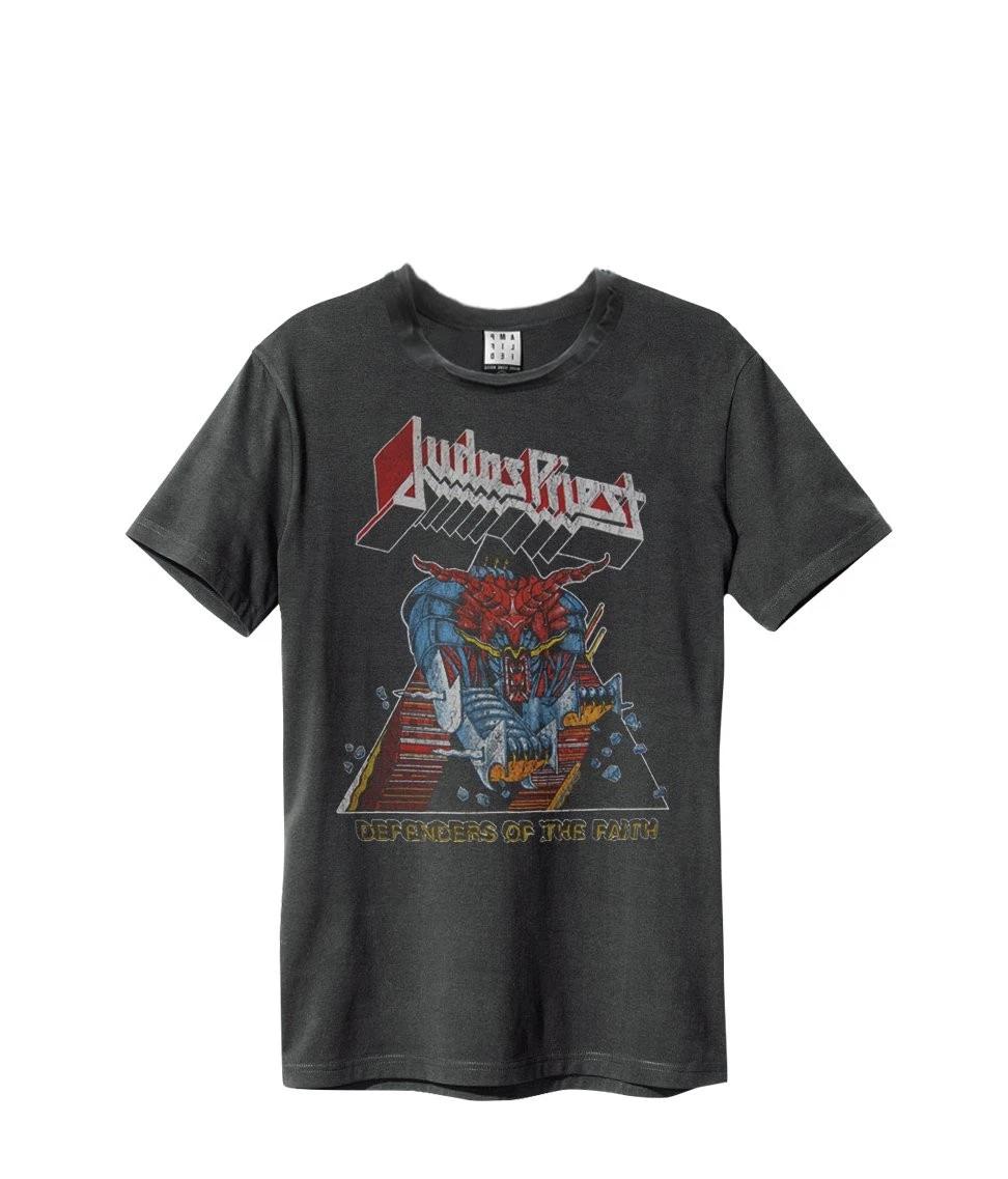 Amplified Judas Priest - Defenders - Mens Charcoal T-Shirt XL L