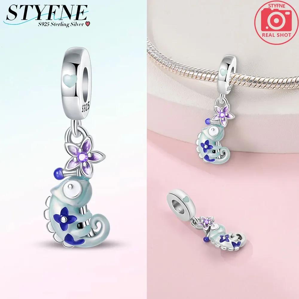 Exquisite New Cute Copper Chameleon Luminous Firefly Butterfly Charms Beads Fit Original Bracelets Fine Diy Jewelry