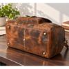 Handgefertigte Reisetasche aus Büffelleder: Herren Wochenend-Reisetasche mit Schuhfach