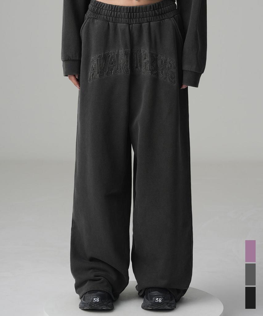 AVANDRESS Felt 3D Pigment Wide Pants - 3Col