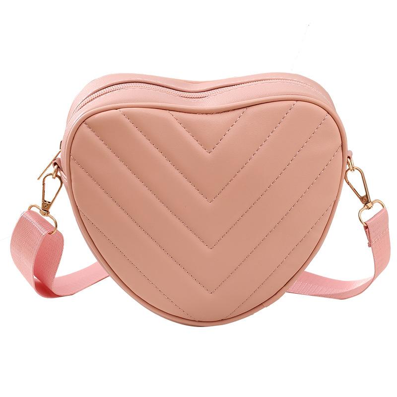 2025 sweet love messenger bag personalized shape V-embroidered shoulder women's bag mini mobile phone bag
