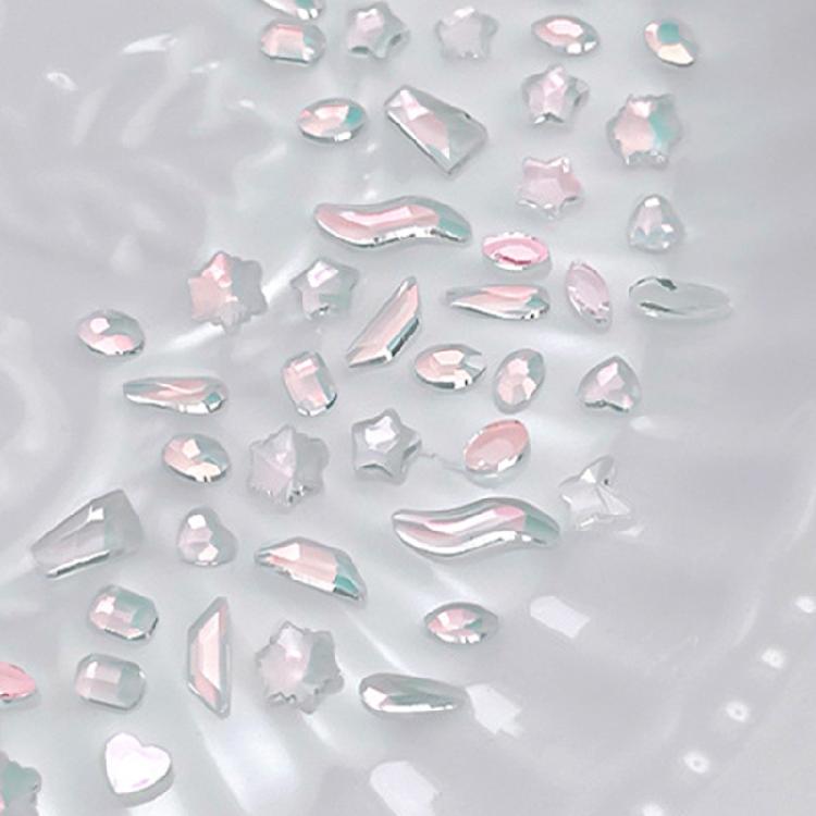 100Pcs Mixed Glass Crystal Hybrid Diamond Rhinestones Nail Art Decorations