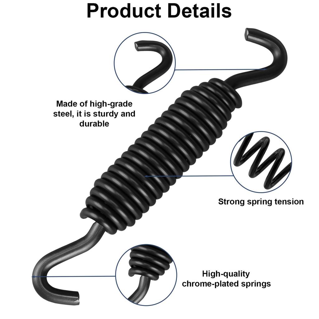 2 Pieces Universal Motorcycle Kickstand Spring Metal Sidestand Support Replacement Compatible with Harley Davidson Dyna Sportster Softail Touring