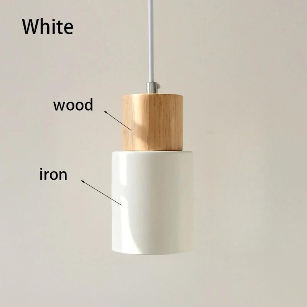 1Pcs White Minimalist Chandelier Bedroom Bedside Lamp Modern Nordic Restaurant Single Head Small  Bar Counter