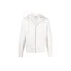 Y-3 Einfarbige Reißverschluss Baumwoll Kapuzenjacke Herren Oberbekleidung Weiß HG6220