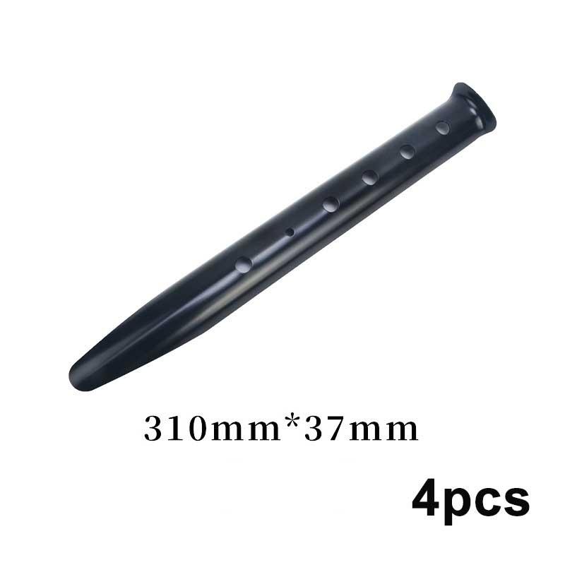 

4 шт. U-подібні пісочні кілки для намету Снігові кілки Шпильки Цвях 6 отворів для регулювання Алюмінієвий сплав Пісочний цвях для пляжу Відкритий кемпінг чорний