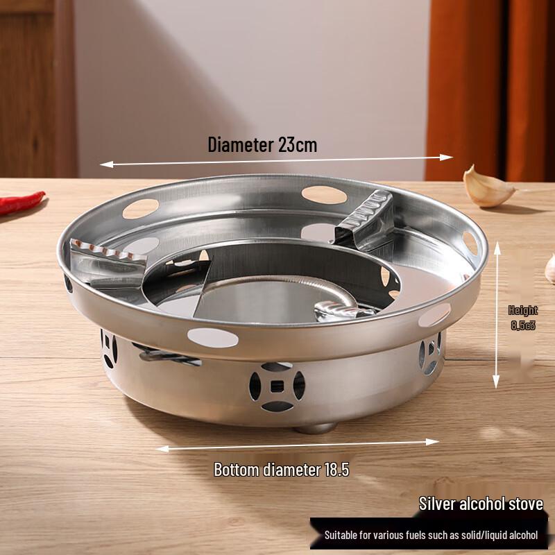 Zhongji Taşınabilir Paslanmaz Çelik Alkollü Sıcak Tencere Ocağı