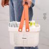 Portaoggetti per vasca da bagno: Cesto Portatile in Plastica per Doccia per Articoli da Toeletta da Bagno con Scarico