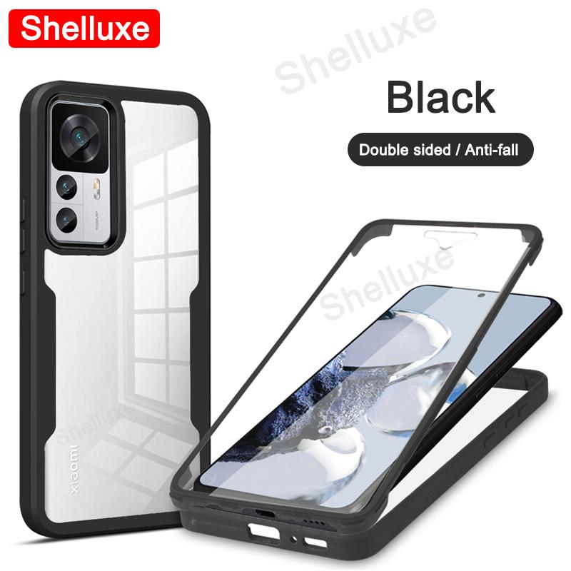 Mi12T 360 Full Body Front+Back Clear Case Shelluxe For Xiaomi Mi 12 12X 12T Pro For Xiomi Mi12 Lite Silicone Double Sided Cover