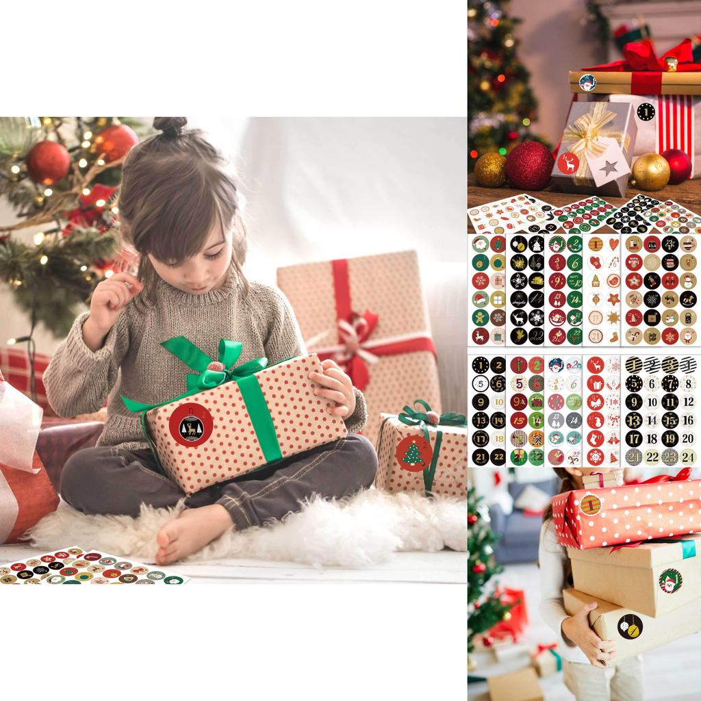 Cm2306005 Diy Christmas Advent Calendar With Colorful Stickers And Puzzle Pieces For Kids