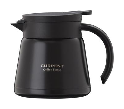 Atlas ACS-601BK Server da Caffè, Infrangibile, Isolato, Thermos, 600ml, Acciaio Inossidabile, Isolato Sottovuoto, Gocciolamento Diretto, Infrangibile
