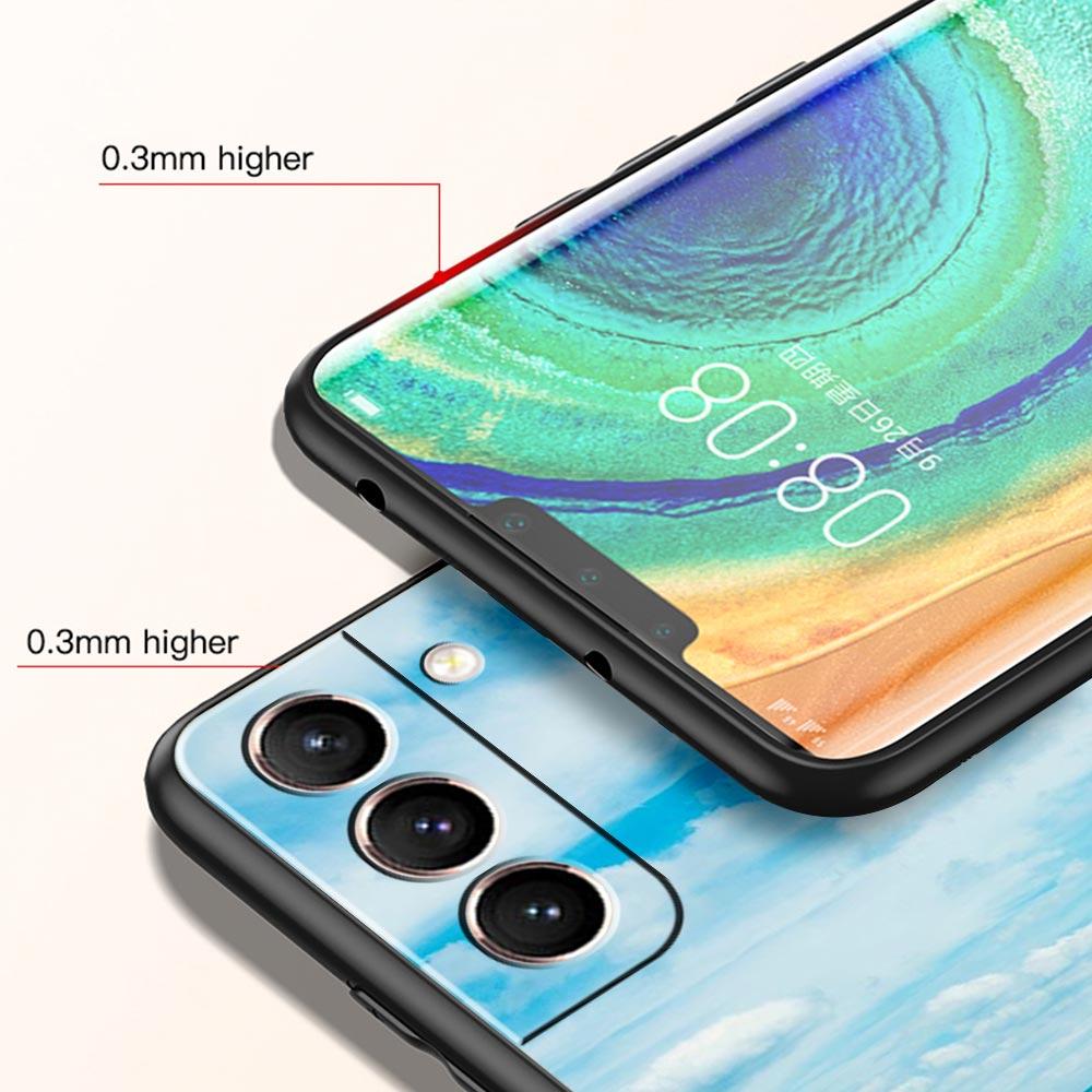 Sea blue Sky beach Phone Case For Samsung Galaxy S23 Ultra S22 S21 S20 FE 5G S10 S10E S9 S8 Plus Note 20 Silicone Cover Bumper