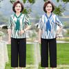 Set Bluză și Pantaloni din Șifon pentru Femei de Vârstă Mijlocie (40-60 Ani) - Ținută Elegantă de Vară