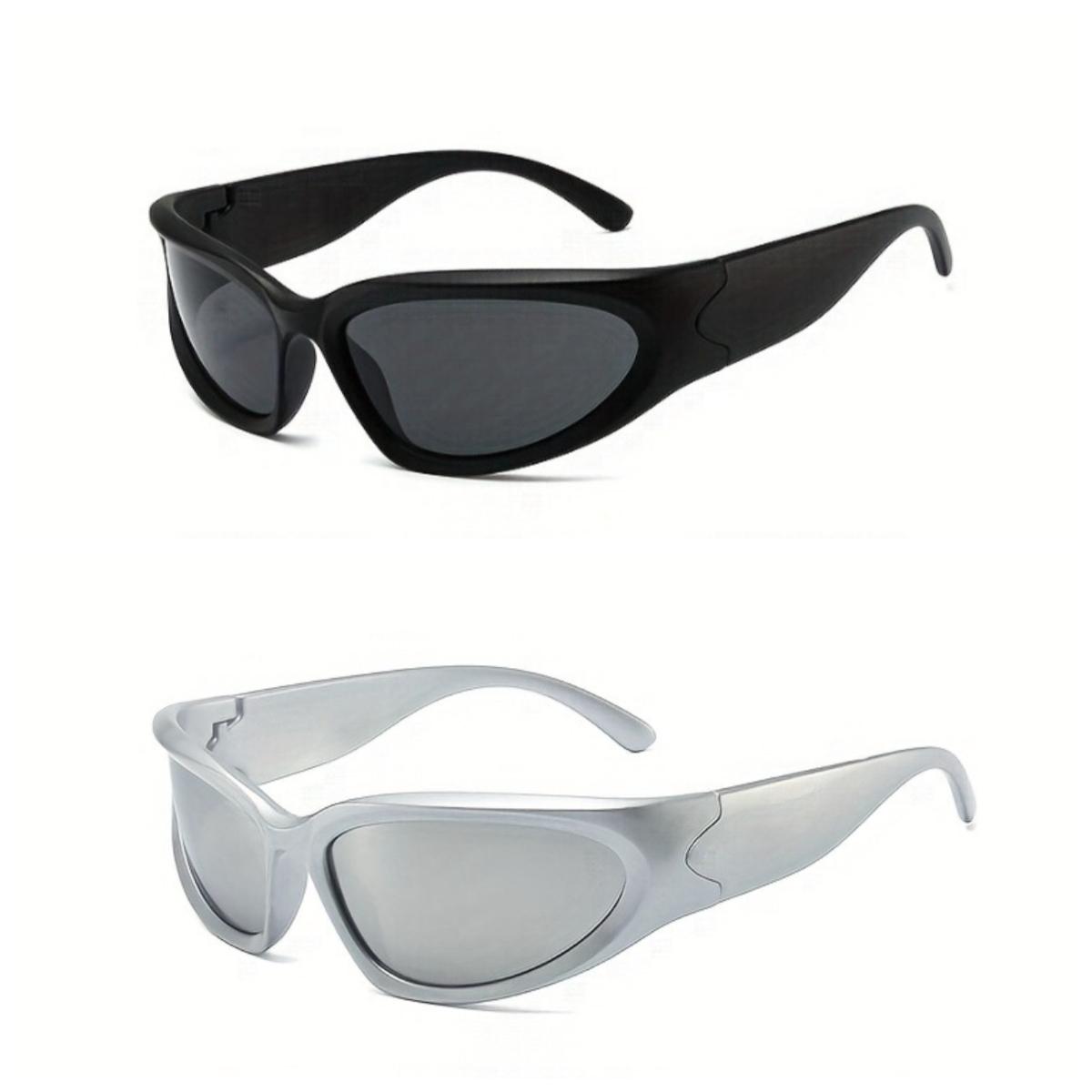 

2 шт. Y2k Топ INS Прямоугольные Солнцезащитные очки Тренд Хип-хоп Панк Солнцезащитные очки Уличная Съемка Ретро Тень для Мужчин и Женщин