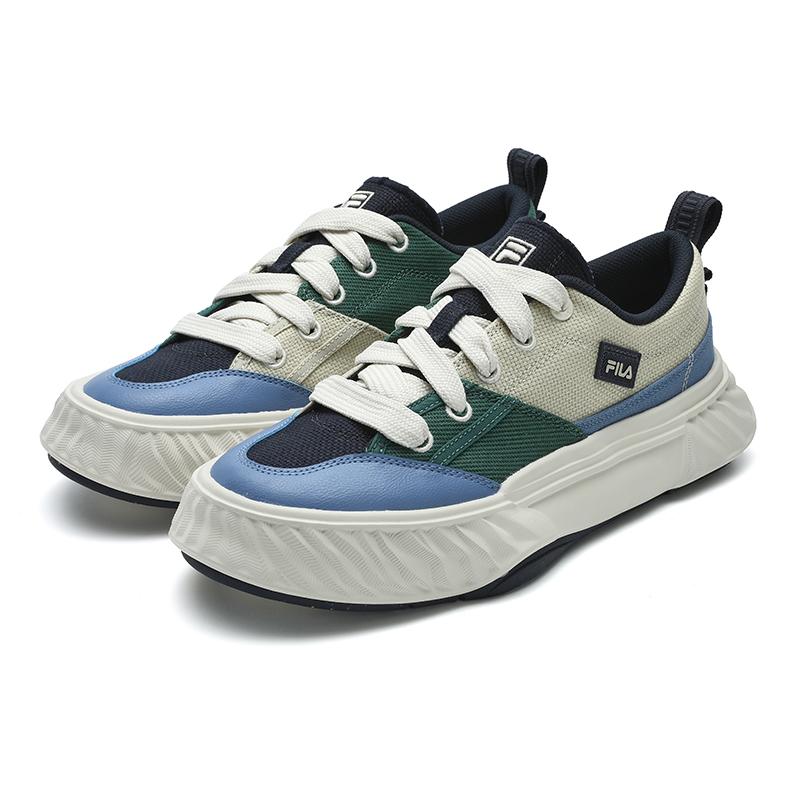 New FILA Fosso Chuanxing Shoes Low Top Canvas Shoes Men's Brown Green F12M422304FAS