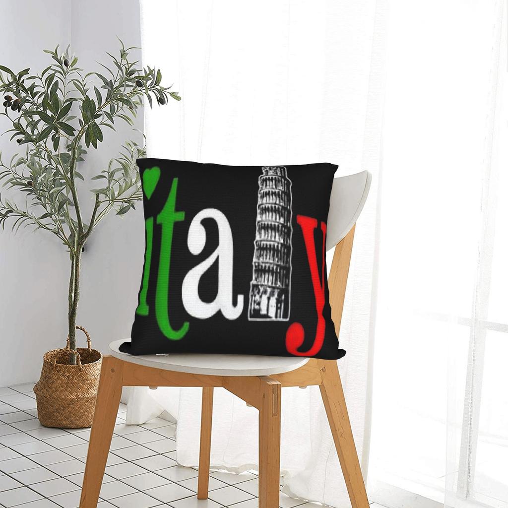 Italy Italian Flag Italia Pillow Cover Morden Pillow Case For Living Room Chair Soft Pillowcases Gift