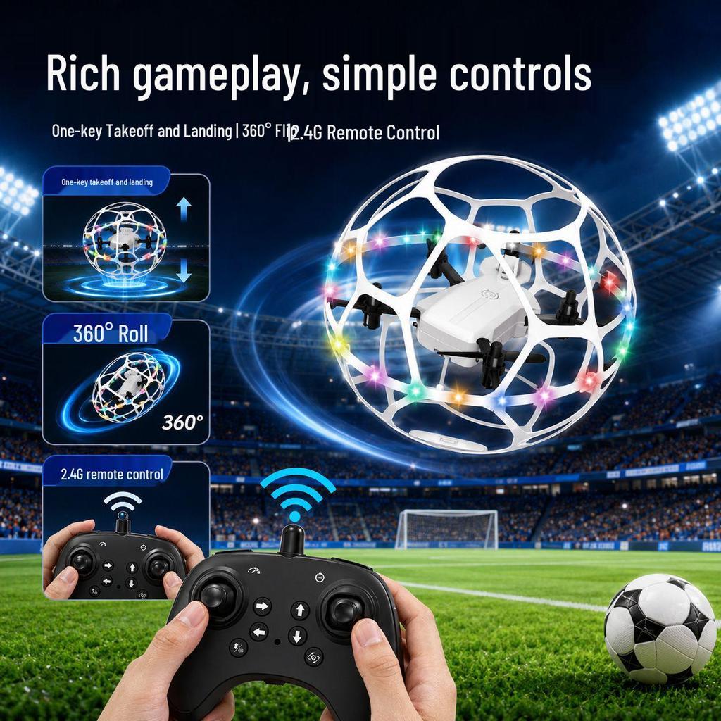Remote-Controlled Spherical Football Drone for Teens