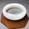 Authentic Mutton Fat White Jade Bangle: Grade One Warm, Moist & Rich Gift for Ladies